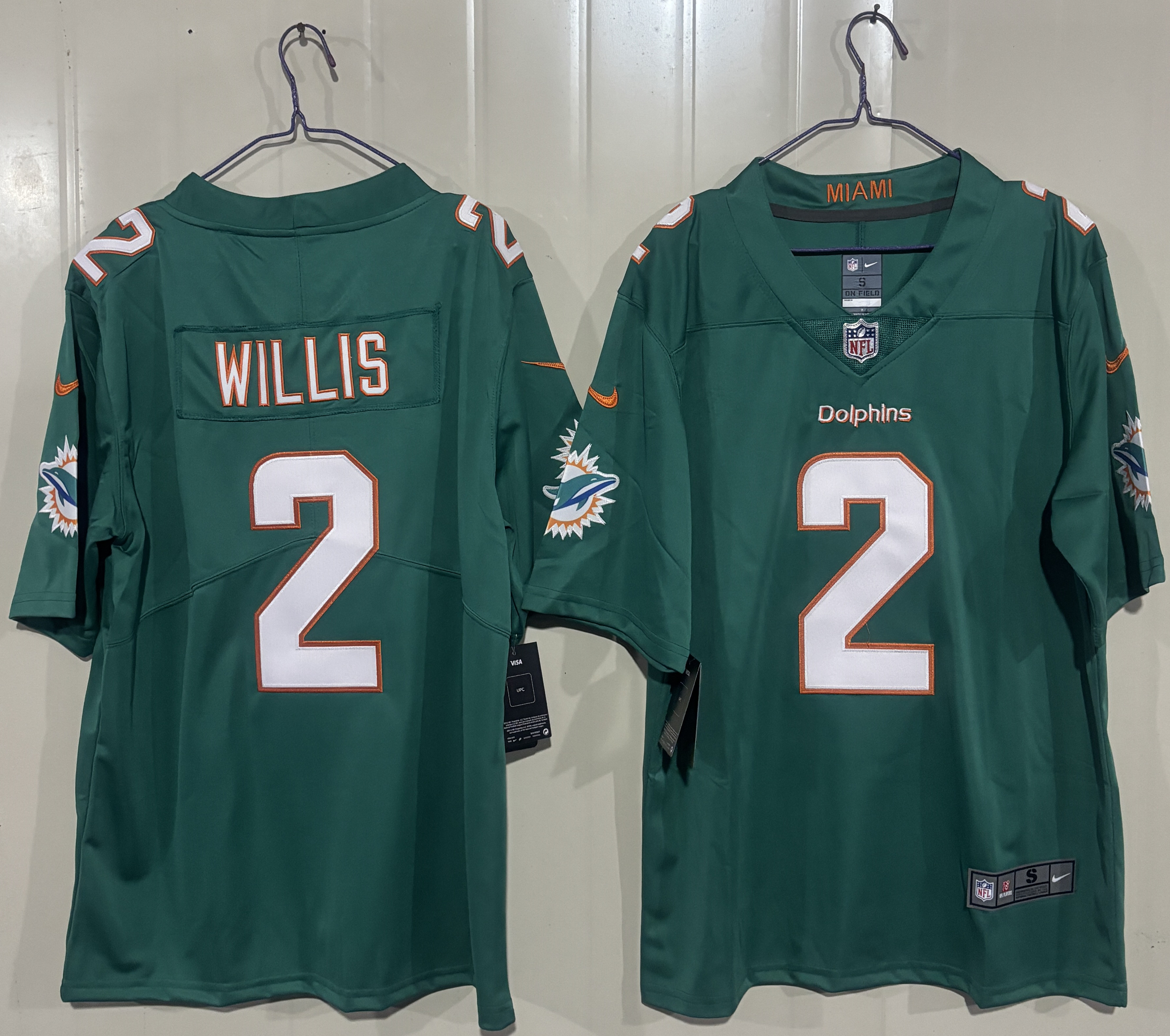 Men's Aqua Miami Dolphins #2 Malik Willis 2026 Vapor Limited Stitched Football Jersey